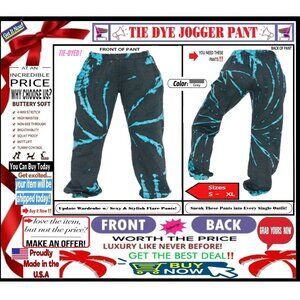 🛑 BULLY Unisex JOGGER ➕🆒 TRACK PANT Elastic Waist Tie Dye SWEATS 💸BUY NOW‼️🟢